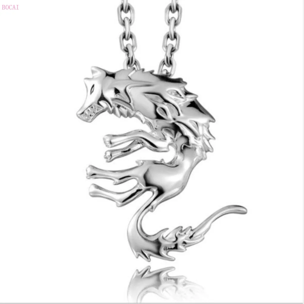 Simple Men's Necklace Personality Domineering Wolf Pure Silver Necklace S925 Silver Neck Chain Pendant For Men And Women 2020
Simple Men's Necklace Personality Domineering Wolf Pure Silver Necklace S925 Silver Neck Chain Pendant For Men And Women 2020