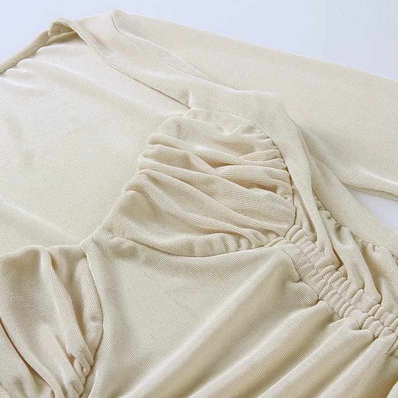 Woman Fashion Sexy Pleated Dress Autumn Winter Long Sleeve Drawstring Mini Dresses Vintage Solid Green Dress for Women
Woman Fashion Sexy Pleated Dress Autumn Winter Long Sleeve Drawstring Mini Dresses Vintage Solid Green Dress for Women