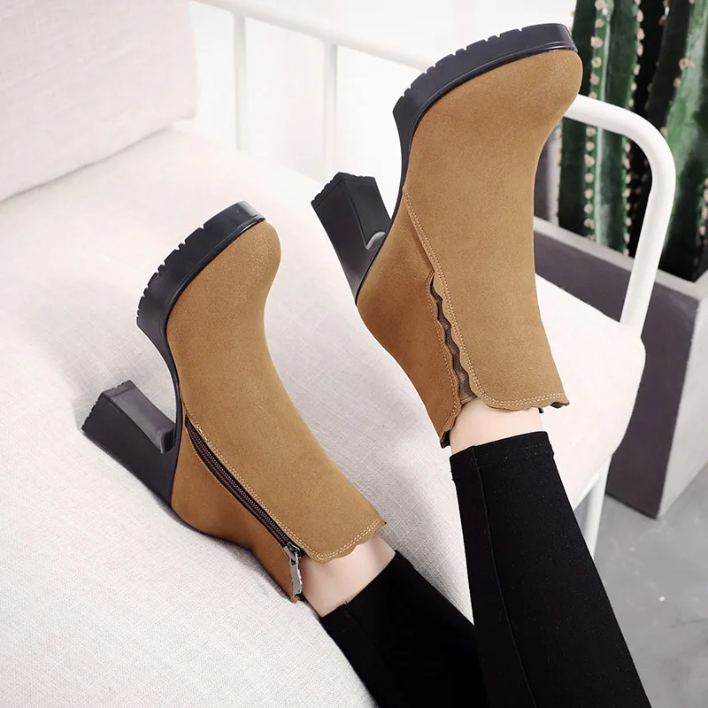 Big Size 33-43 Block Heels Suede Boots Women's Winter Shoes High Heel 2021 Fall Lace Platform Ankle Boots Ladies Office Shoe
Big Size 33-43 Block Heels Suede Boots Women's Winter Shoes High Heel 2021 Fall Lace Platform Ankle Boots Ladies Office Shoe