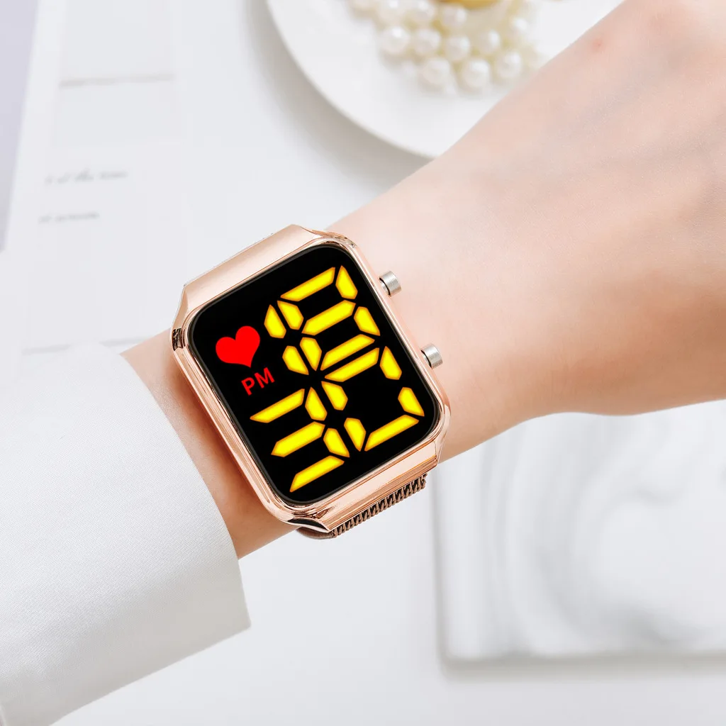 orologio donna 2021 New Female Student Fashion Electronic Sports Watch Ladies Alloy Strap Magnet Buckle Woman Watch
orologio donna 2021 New Female Student Fashion Electronic Sports Watch Ladies Alloy Strap Magnet Buckle Woman Watch