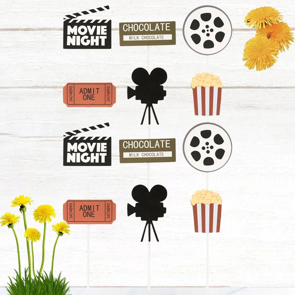 24PCS Creative Cake Inserted Movie Themed Party Decor Popcorn Cinema Ticket Lamplight Camera Cake Picks Funny Movie Party Decor
24PCS Creative Cake Inserted Movie Themed Party Decor Popcorn Cinema Ticket Lamplight Camera Cake Picks Funny Movie Party Decor