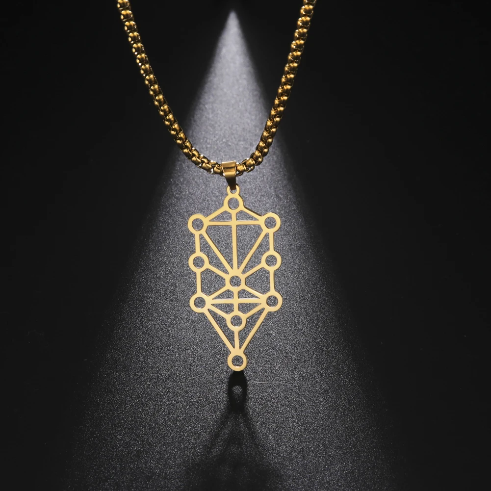 My Shape Geometric Sephirot Kabbalah Tree of Life Necklaces for Men Stainless Steel Pendant Necklace Vintage Male Jewelry Amulet
My Shape Geometric Sephirot Kabbalah Tree of Life Necklaces for Men Stainless Steel Pendant Necklace Vintage Male Jewelry Amulet