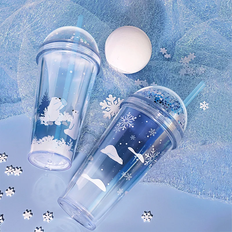 Lovely Cartoon Animal Cup With Straw Plastic Drinking Bottle Double-layer Glitter Water Bottle Girl Outdoor Camping Supplies Mug
Lovely Cartoon Animal Cup With Straw Plastic Drinking Bottle Double-layer Glitter Water Bottle Girl Outdoor Camping Supplies Mug