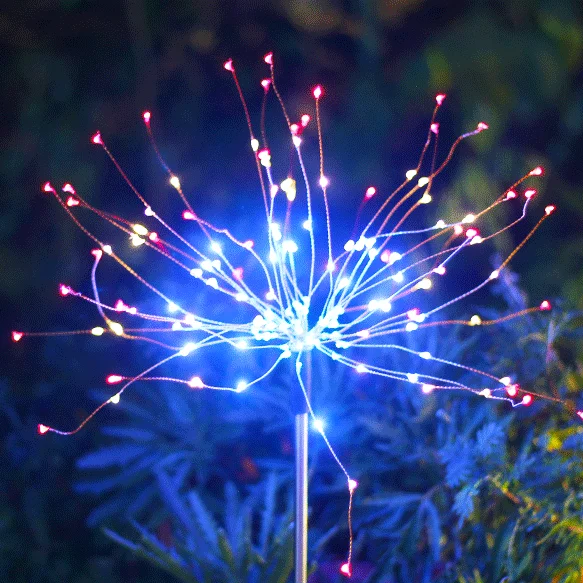 Solar Firework Light Waterproof Outdoor Light Landscape Path Lawn Tree Light Garden Outdoor Decorative LED Light