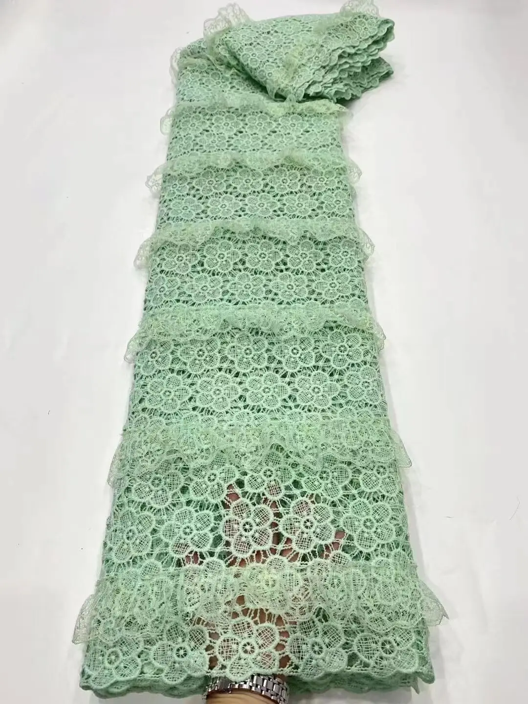 Guipure Cord Lace Fabric 2021 High Quality African Water Soluble Lace Fabric For Nigerian Wedding Party Dress Sew DP1-30
Guipure Cord Lace Fabric 2021 High Quality African Water Soluble Lace Fabric For Nigerian Wedding Party Dress Sew DP1-30