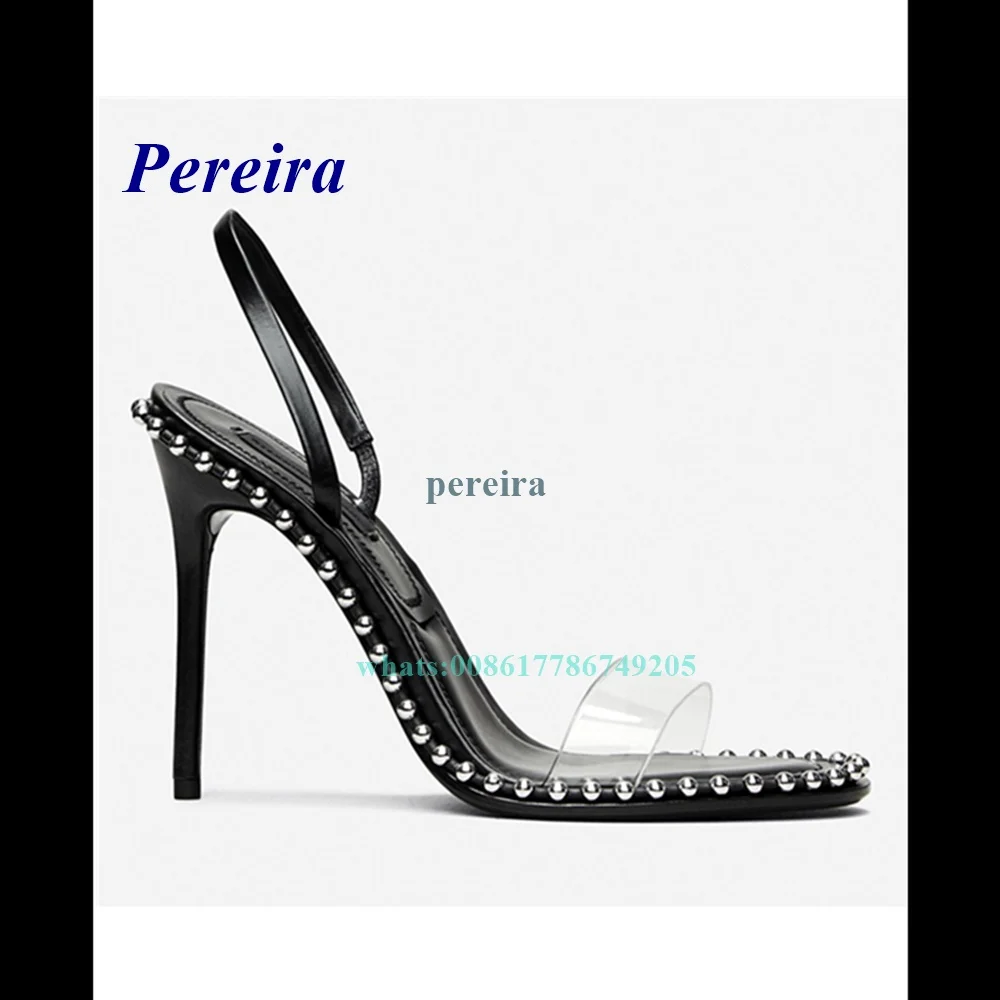 Round Toe Stiletto Rivet Sandals Black Leather Pvc Newborn Fashion Women Shoes High Heels Summer Elegant Plus Size Casual Sandal
Round Toe Stiletto Rivet Sandals Black Leather Pvc Newborn Fashion Women Shoes High Heels Summer Elegant Plus Size Casual Sandal