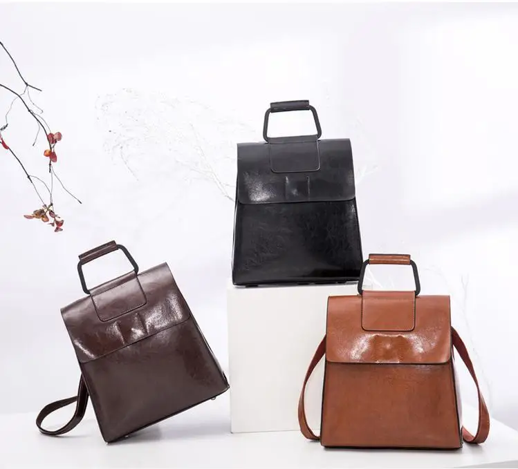 Women Backpack 2021 New Fashion Versatile Genuine Leather Bag Oil Wax Cowhide Leisure Large Capacity Travel Bags
Women Backpack 2021 New Fashion Versatile Genuine Leather Bag Oil Wax Cowhide Leisure Large Capacity Travel Bags