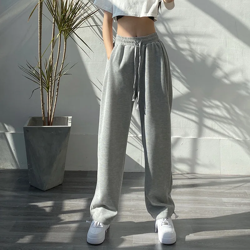 CGC 2021 Spring Autumn Woman Sweatpants Fashion Solid Cotton Trousers OverSized Straight Loose Pants Breathable Sports Pants
CGC 2021 Spring Autumn Woman Sweatpants Fashion Solid Cotton Trousers OverSized Straight Loose Pants Breathable Sports Pants