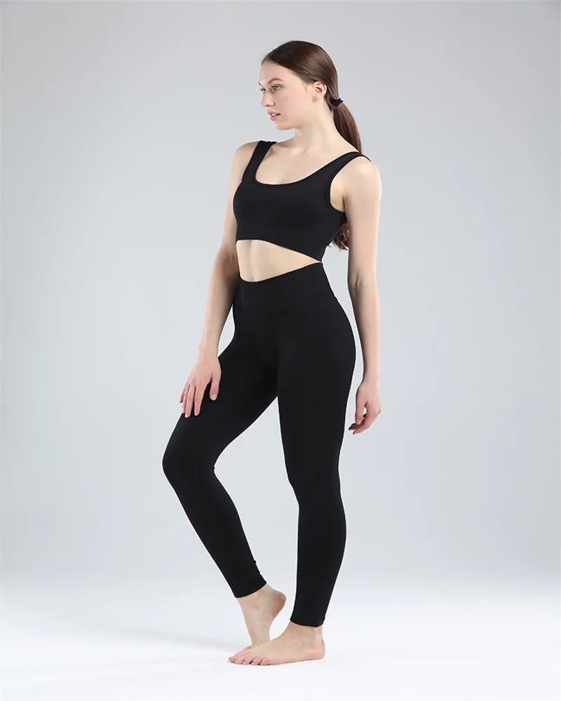

Conjunto de roupas de treino de yoga das mulheres roupas de treino atlÃ©tico wear esportes ginÃ¡sio legging sutiÃ£ de fitness sem c