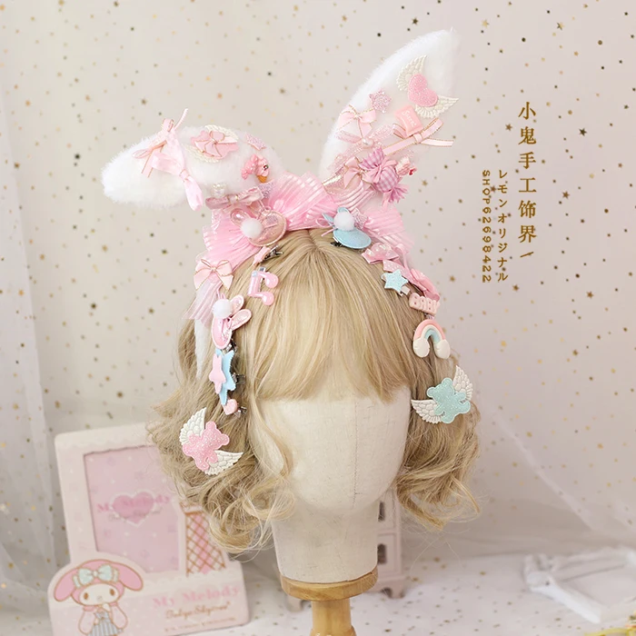 Candygirl Sweet Japanese Soft Girl Rabbit Ear Series Lolita Hairband KC Handmade Cute Bear Ear Headband Cosplay Hair ornaments
Candygirl Sweet Japanese Soft Girl Rabbit Ear Series Lolita Hairband KC Handmade Cute Bear Ear Headband Cosplay Hair ornaments