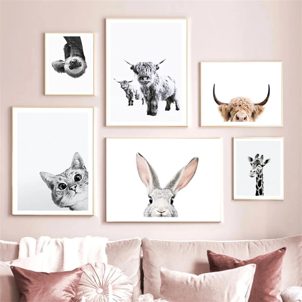 Nordic Animal Head Wall Art Posters And Print Cow lion cat rabbit Canvas Painting Wall Pictures For Kids Room indoor Home Decor
Nordic Animal Head Wall Art Posters And Print Cow lion cat rabbit Canvas Painting Wall Pictures For Kids Room indoor Home Decor