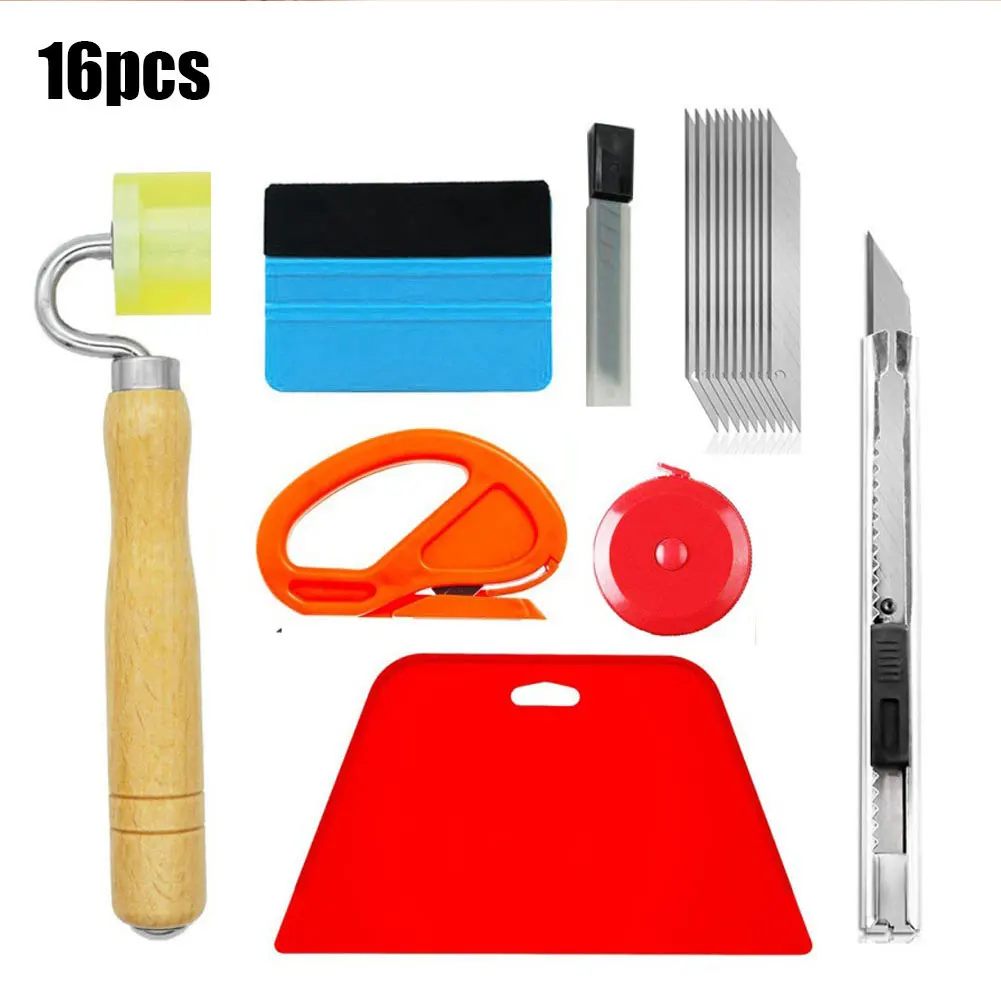 16PCS/Set Wallpaper Smoothing Kit Wall Paper Smoother Flat Seam Roller Tools Hard Scraper Felt Squeegee Tape Measure Knife Piece 
16PCS/Set Wallpaper Smoothing Kit Wall Paper Smoother Flat Seam Roller Tools Hard Scraper Felt Squeegee Tape Measure Knife Piece