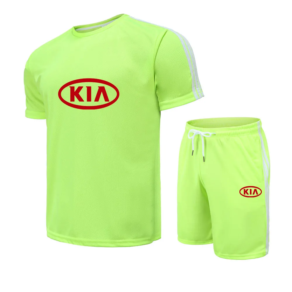 Men's Summer KIA Printed LOGO Round Neck Short Sleeve + Sports Shorts Casual Breathable Comfortable Suit Male M12
Men's Summer KIA Printed LOGO Round Neck Short Sleeve + Sports Shorts Casual Breathable Comfortable Suit Male M12