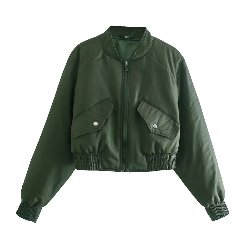 MESTTRAF Women 2021 Sexy Autumn Warm Ribbed Hem Bomber Jackets Vintage Long Sleeve Zipper Stand Collar High Street Outerwear
MESTTRAF Women 2021 Sexy Autumn Warm Ribbed Hem Bomber Jackets Vintage Long Sleeve Zipper Stand Collar High Street Outerwear