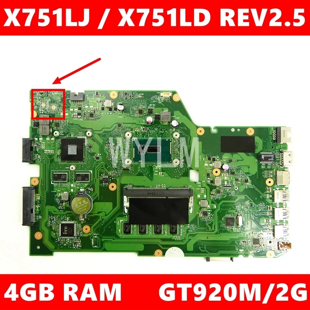 Материнская плата X751LJ i5-5200CPU GT920M REV2.5 для ASUS A751L R752LA R752LD X751LN X751LD X751LJ, материнская плата ноутбука полностью протестирована
Материнская плата X751LJ i5-5200CPU GT920M REV2.5 для ASUS A751L R752LA R752LD X751LN X751LD X751LJ, материнская плата ноутбука полностью протестирована