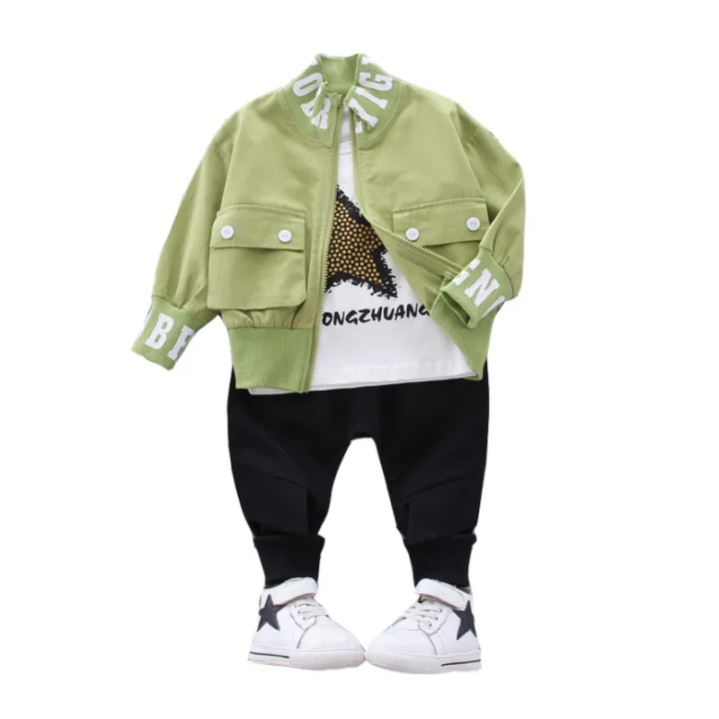 New Spring Autumn Baby Girl Clothes Children Boys Cotton Jacket T Shirt Pants 3Pcs/sets Toddler Fashion Costume Kids Sportswear
New Spring Autumn Baby Girl Clothes Children Boys Cotton Jacket T Shirt Pants 3Pcs/sets Toddler Fashion Costume Kids Sportswear