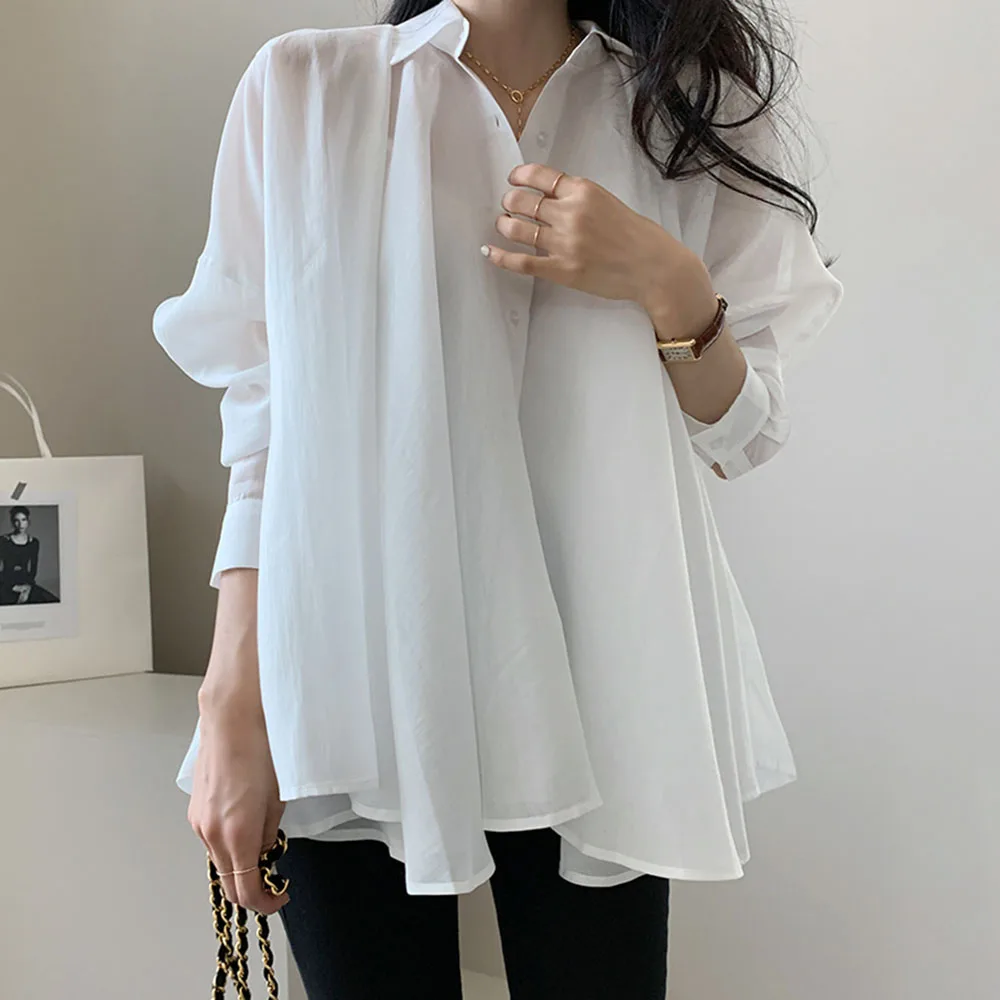 Korea Fashion Women Loose Blouse White Solid Tops Plain Female Spring Fall Long Sleeve Office Lady Work Shirts Blouses New Chic
Korea Fashion Women Loose Blouse White Solid Tops Plain Female Spring Fall Long Sleeve Office Lady Work Shirts Blouses New Chic