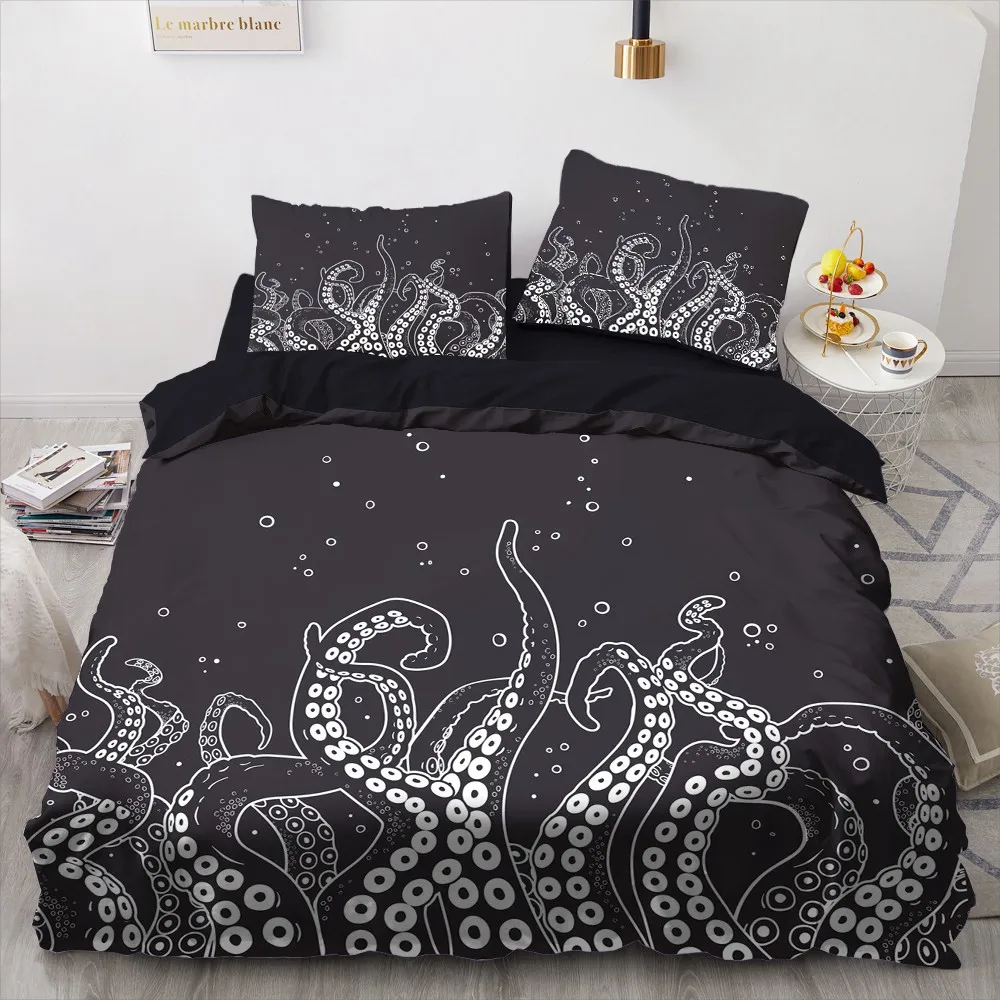 3D Modern Beddings Custom Design Black Quilt Cover Sets Abstract Comforther Covers Pillow Cover King Queen Super King Twin Size 
3D Modern Beddings Custom Design Black Quilt Cover Sets Abstract Comforther Covers Pillow Cover King Queen Super King Twin Size