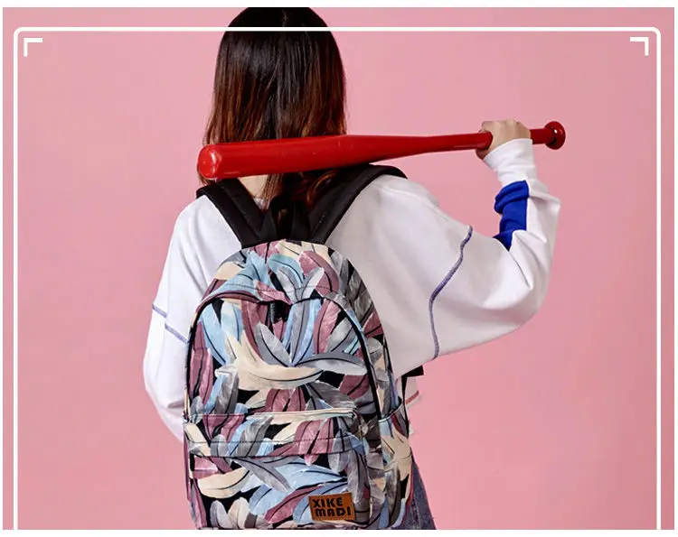 Polyester Ladies Backpacks Women's Travel Backpack Fashion Teenage Girls Student Schoolbag Feathers Print Women Laptop Backpack
Polyester Ladies Backpacks Women's Travel Backpack Fashion Teenage Girls Student Schoolbag Feathers Print Women Laptop Backpack