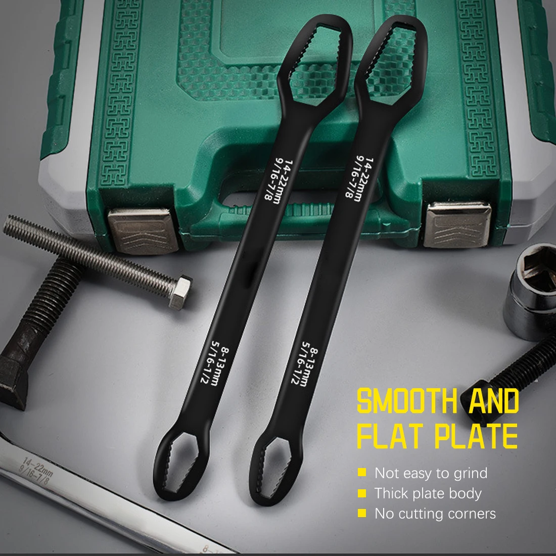 8-22mm Double-Head Universal Spanner Ratchet Self-Tightening Wrench Key Set Screw Hand Tools Nuts Wrenches Repair Double-Headed
8-22mm Double-Head Universal Spanner Ratchet Self-Tightening Wrench Key Set Screw Hand Tools Nuts Wrenches Repair Double-Headed