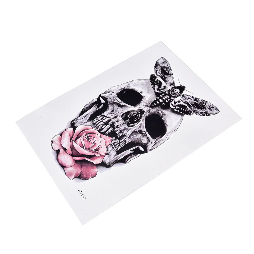 21 X 15 CM Skull With Moth And Flower Cool Beauty Tattoo Waterproof Hot Temporary Tattoo Stickers
21 X 15 CM Skull With Moth And Flower Cool Beauty Tattoo Waterproof Hot Temporary Tattoo Stickers