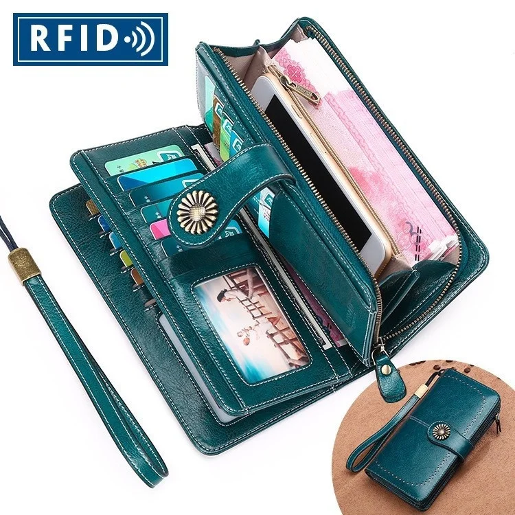 RFID Antimagnetic Women Zipper Wallets Fashion Leather Wallet Casual Coin Purse Large Capacity Wallet
RFID Antimagnetic Women Zipper Wallets Fashion Leather Wallet Casual Coin Purse Large Capacity Wallet