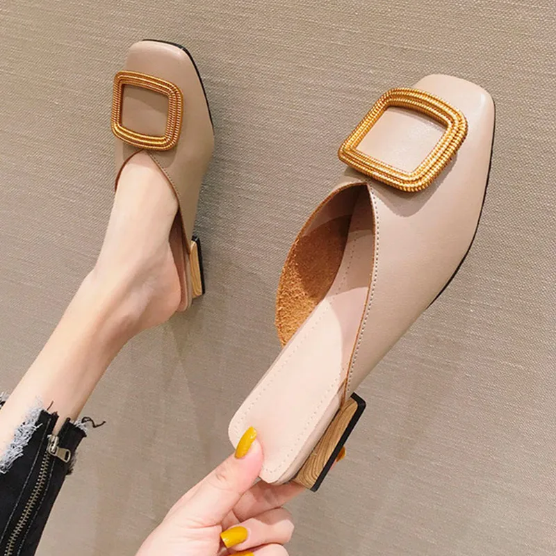 New WomenFashion Slides Shoes Decoration Slingbacks Square Toe Concise Ladies Slippers Shallow Low Heels Casual Female Summer
New WomenFashion Slides Shoes Decoration Slingbacks Square Toe Concise Ladies Slippers Shallow Low Heels Casual Female Summer