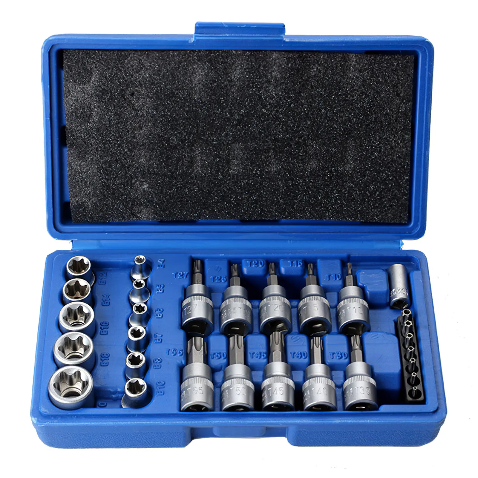 29pcs Chrome Vanadium Steel Socket Set Durable Machine Repair Socket Bit Household Auto Repair Tool Set Blue Sleeve Socket Set
29pcs Chrome Vanadium Steel Socket Set Durable Machine Repair Socket Bit Household Auto Repair Tool Set Blue Sleeve Socket Set
