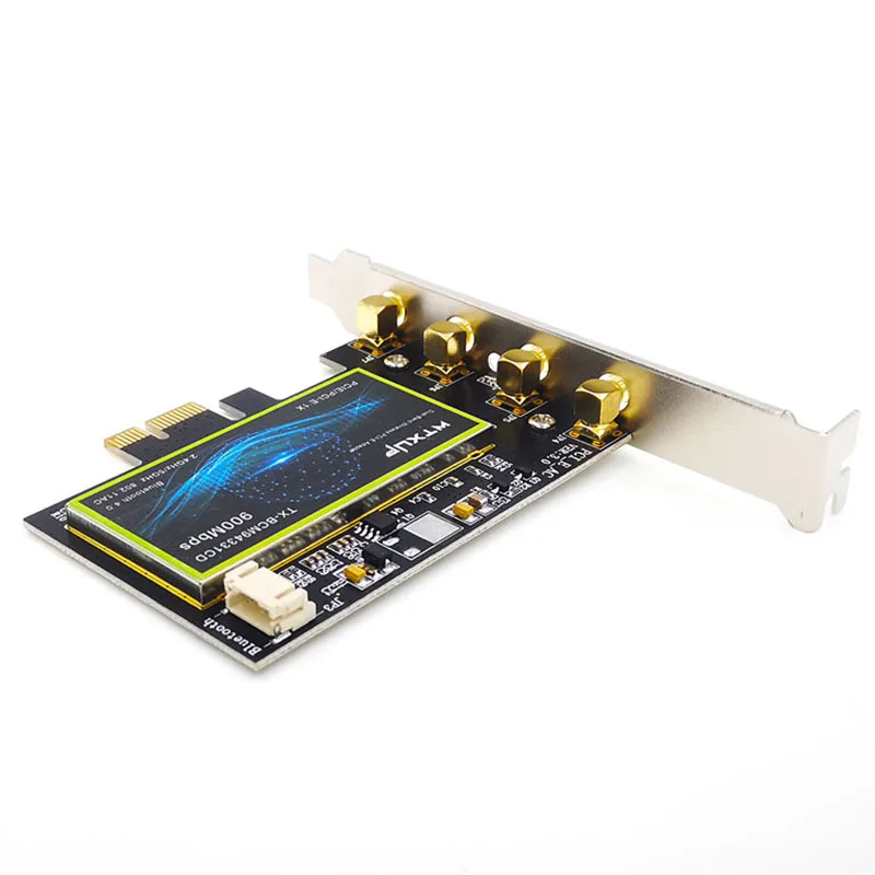 Desktop BCM94331CD PCIE 2.4G/5G Dual Frequency 900M Wireless Network Card 4.0 Bluetooth Free Drive
Desktop BCM94331CD PCIE 2.4G/5G Dual Frequency 900M Wireless Network Card 4.0 Bluetooth Free Drive