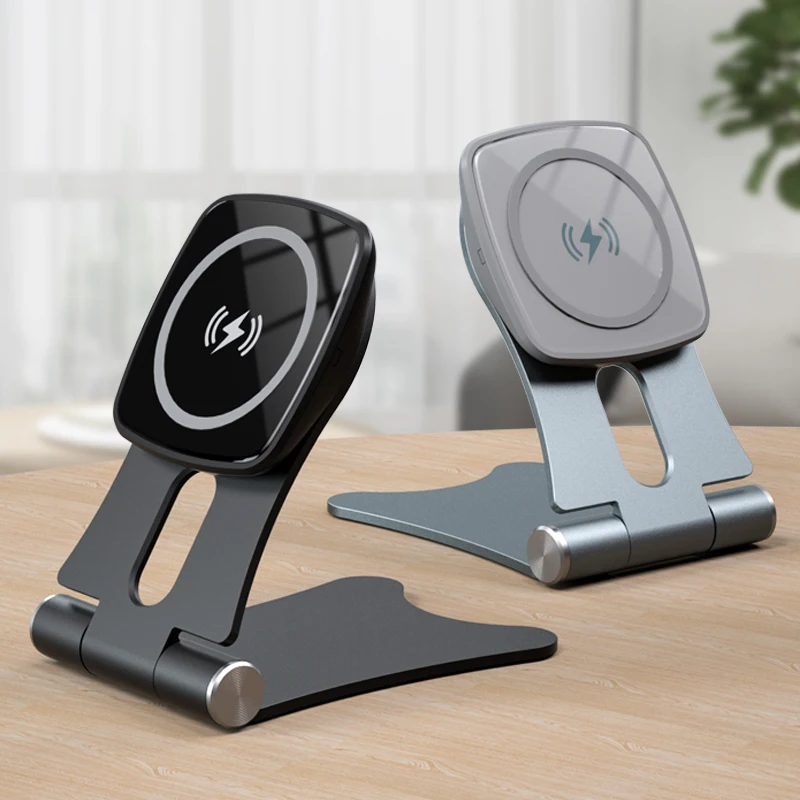Magnetic Wireless Charger For iphone 12 Mini Pro MAX Desktop Vertical Foldable Aluminum Alloy Phone Holder Fast Charging Stand
Magnetic Wireless Charger For iphone 12 Mini Pro MAX Desktop Vertical Foldable Aluminum Alloy Phone Holder Fast Charging Stand