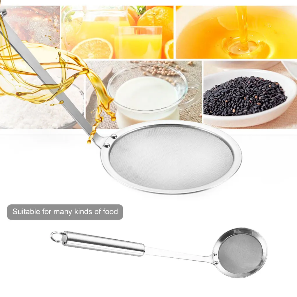 Filter Spoon Stainless Steel Rustproof Skimmer Strainer Flour Sieve Colander Screen Mesh Tea Strainer Kitchen Oil Strainer, 8cm
Filter Spoon Stainless Steel Rustproof Skimmer Strainer Flour Sieve Colander Screen Mesh Tea Strainer Kitchen Oil Strainer, 8cm