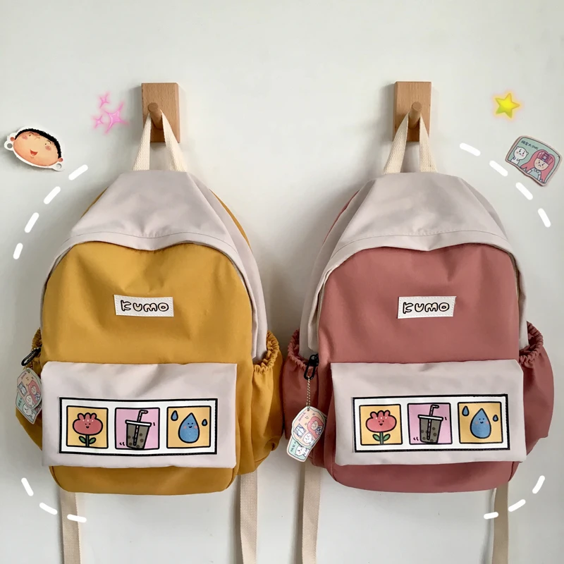 Cartoon Printed School Backpack for Girls Solid Color Waterproof Nylon Backpack for Women Casual Personality Backpack Harajuku
Cartoon Printed School Backpack for Girls Solid Color Waterproof Nylon Backpack for Women Casual Personality Backpack Harajuku