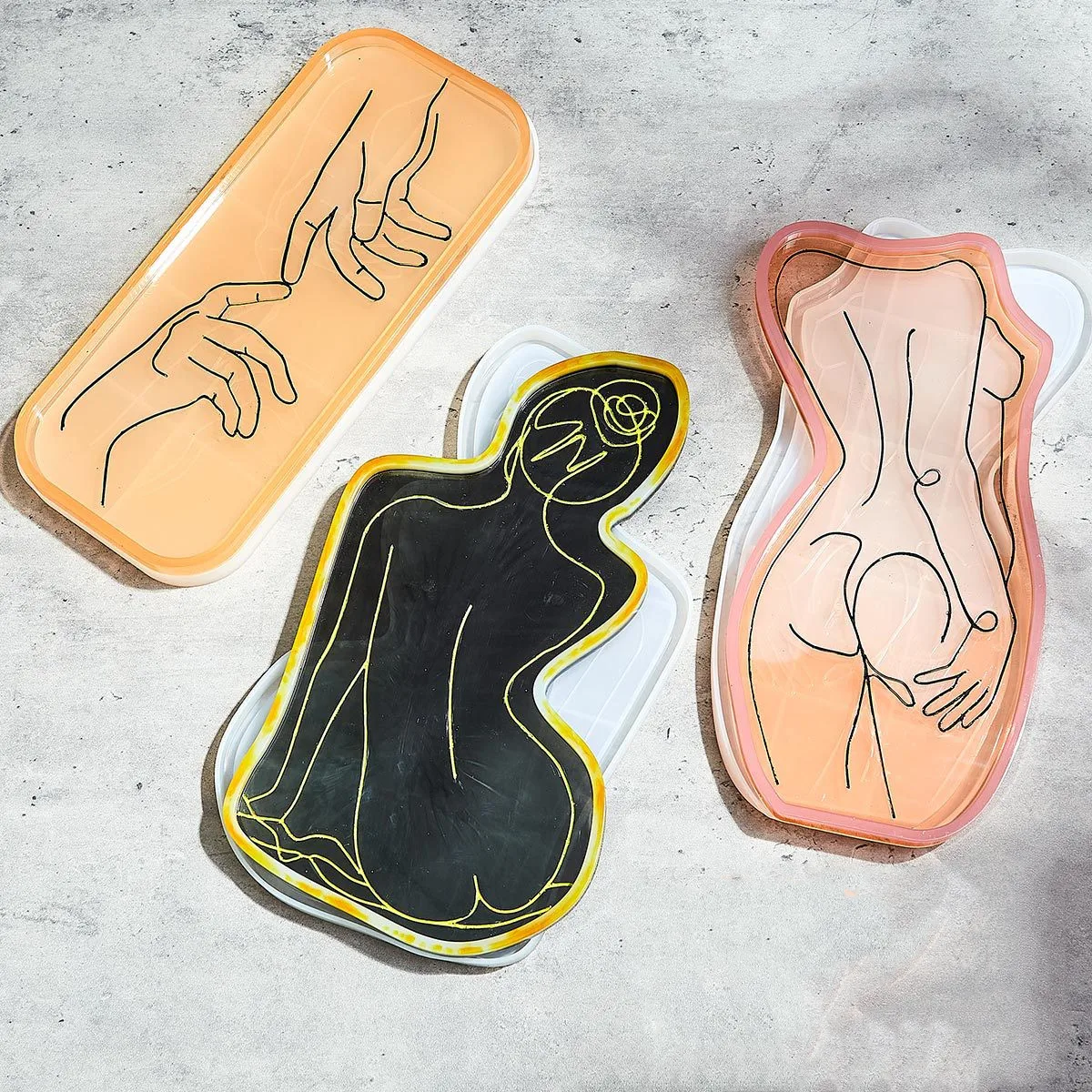 DIY Abrasive Tray Dish Silicone Mold Human Body Abstract Line Nordic Minimalist Art Plaster Cement Epoxy Resin Mold
DIY Abrasive Tray Dish Silicone Mold Human Body Abstract Line Nordic Minimalist Art Plaster Cement Epoxy Resin Mold