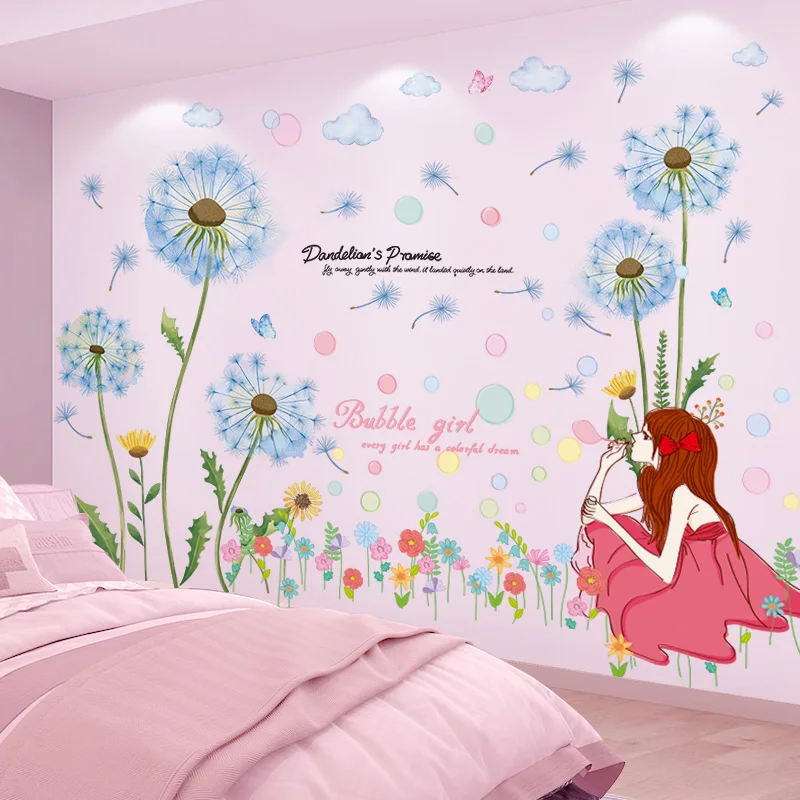 Cartoon Girl Bubbles Wall Stickers DIY Dandelion Flowers Wall Decals for Kids Bedroom Living Room Nursery Home Decoration
Cartoon Girl Bubbles Wall Stickers DIY Dandelion Flowers Wall Decals for Kids Bedroom Living Room Nursery Home Decoration