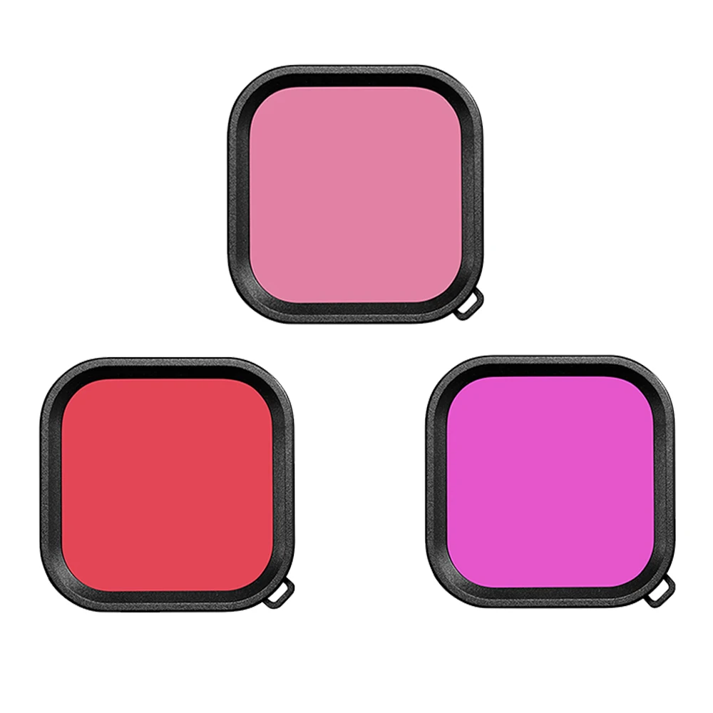 3-Pack Filters Kit Red Magenta Snorkel Lens Color Filter for GoPro HERO 8 Underwater Lens Filters Action Camera Accessories Kits
3-Pack Filters Kit Red Magenta Snorkel Lens Color Filter for GoPro HERO 8 Underwater Lens Filters Action Camera Accessories Kits
