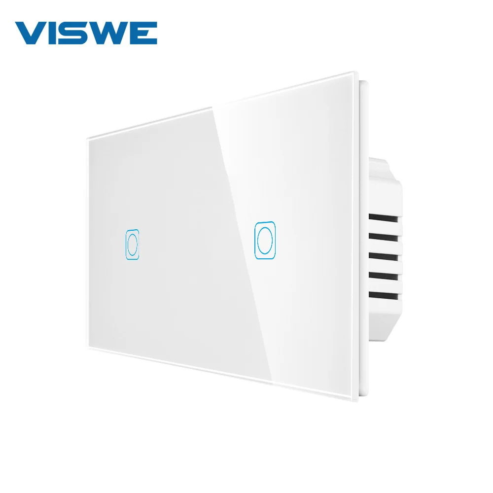 VISWE light switch touch high quality 2gang EU standard wall touch screen switch led indicator control with mirror glass panel
VISWE light switch touch high quality 2gang EU standard wall touch screen switch led indicator control with mirror glass panel