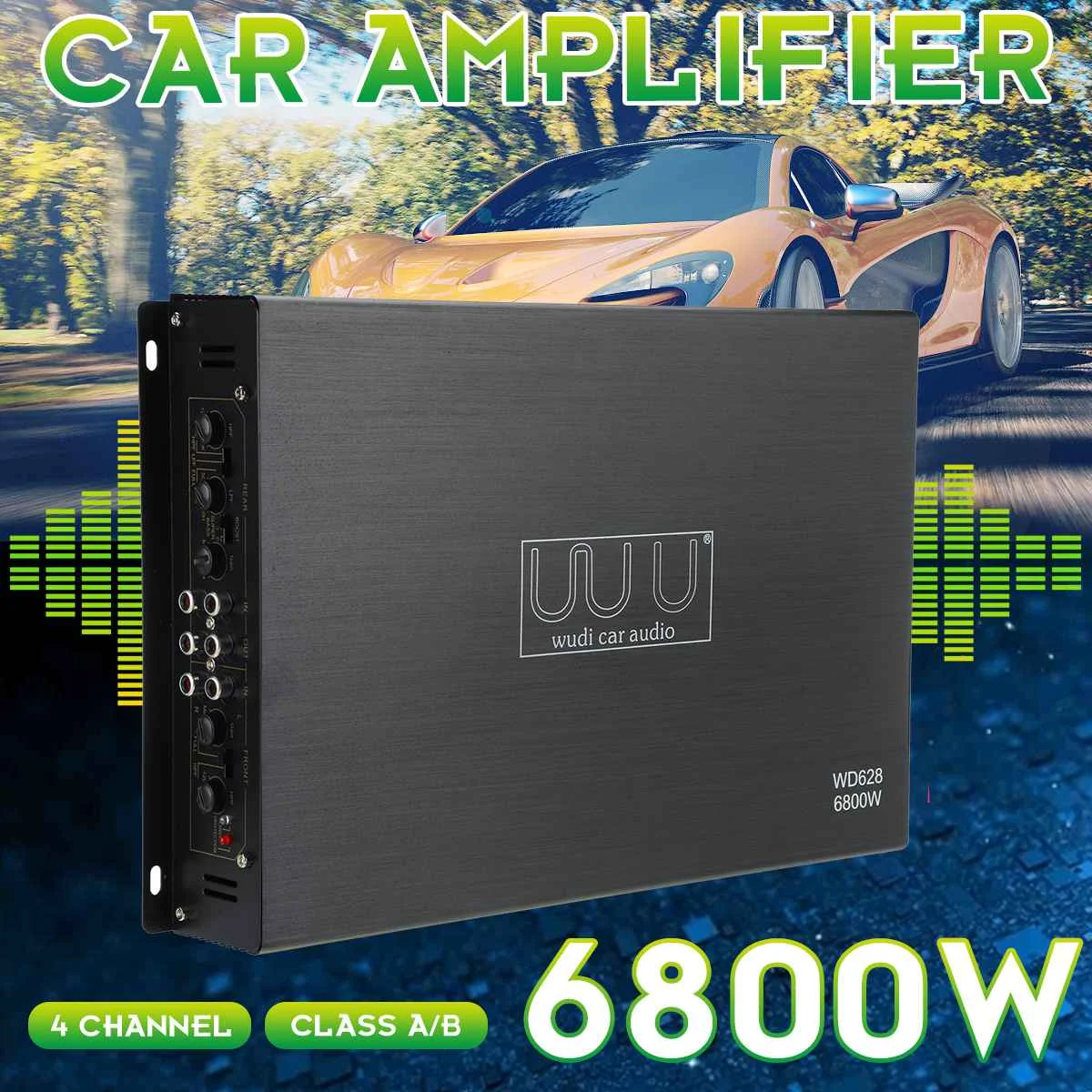 6800W Car HIFI Amplifier Audio Stereo Bass Speaker Car Audio Digital Amplifiers Subwoofer Car Audio Auto Music Power Amplifiers
6800W Car HIFI Amplifier Audio Stereo Bass Speaker Car Audio Digital Amplifiers Subwoofer Car Audio Auto Music Power Amplifiers