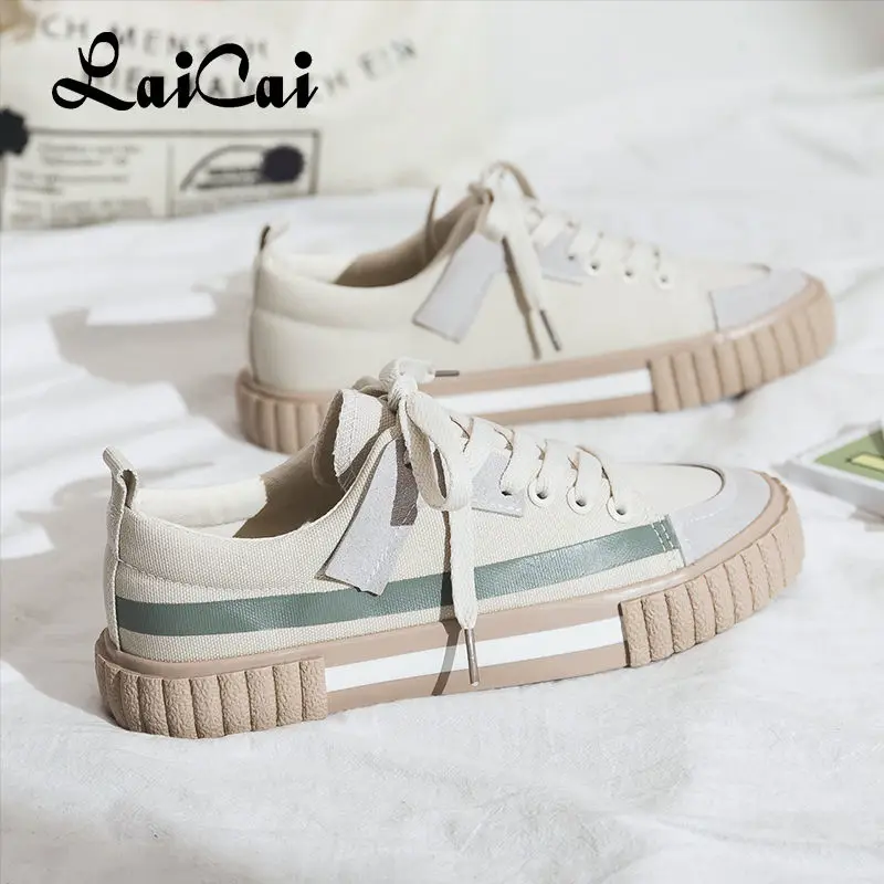 LaiCai New Arrival Women Shoes Spring Women Canvas Shoes Casual Flats Striped Casual Vulcanize Shoes Fashion Female Sneakers
LaiCai New Arrival Women Shoes Spring Women Canvas Shoes Casual Flats Striped Casual Vulcanize Shoes Fashion Female Sneakers