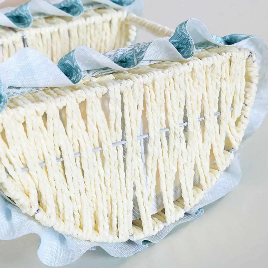 Handmade Rattan Straw Storage Basket Wall Bed Head Hanging Basket Lace Cloth Art Cosmetics Basket Glove Box Key Remote Control
Handmade Rattan Straw Storage Basket Wall Bed Head Hanging Basket Lace Cloth Art Cosmetics Basket Glove Box Key Remote Control