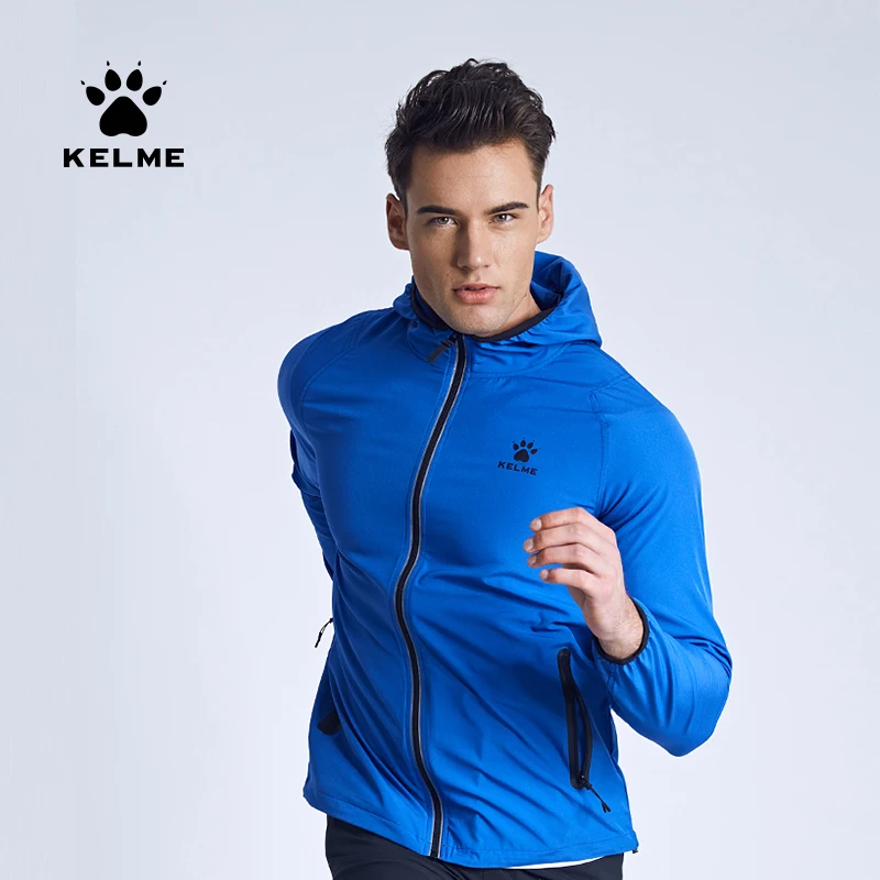 Мужская спортивная куртка KELME ветрозащитная для бега футбола тренировок на