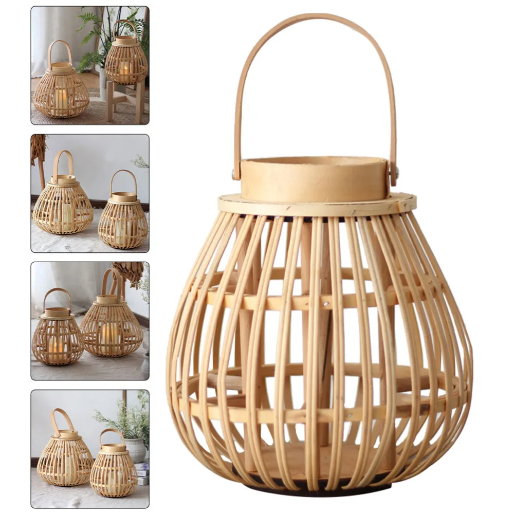 1pc Hanging Lantern Bamboo Woven Candlestick Decorative Candleholder (Beige)
1pc Hanging Lantern Bamboo Woven Candlestick Decorative Candleholder (Beige)