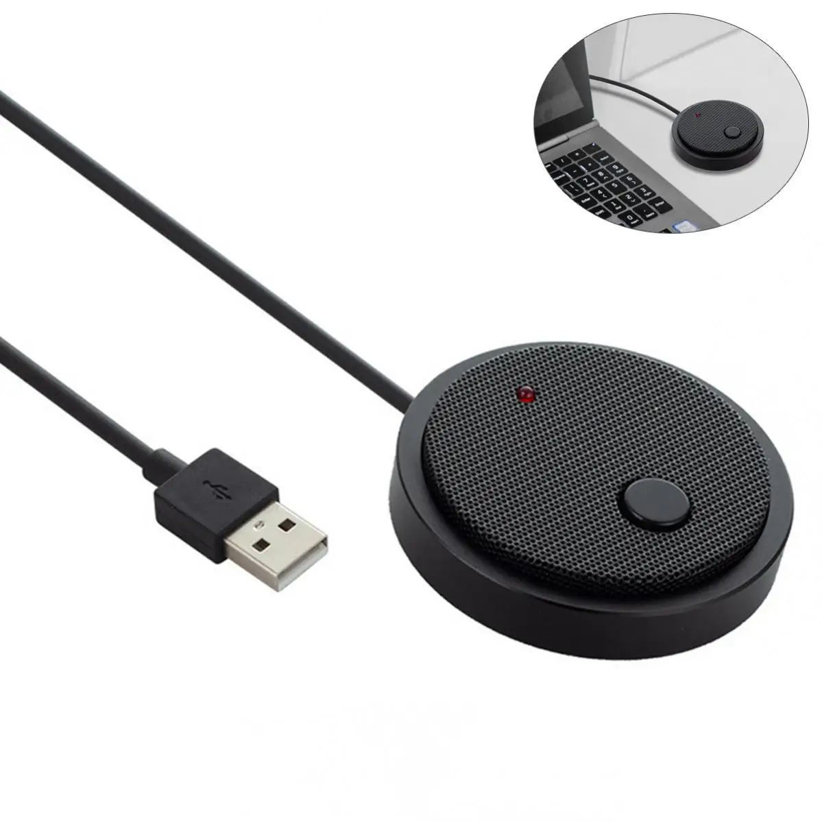 USB Microphone Omni-directional Condenser Microphone Mic with Touch button for Meeting Business Conference Computers Laptop
USB Microphone Omni-directional Condenser Microphone Mic with Touch button for Meeting Business Conference Computers Laptop