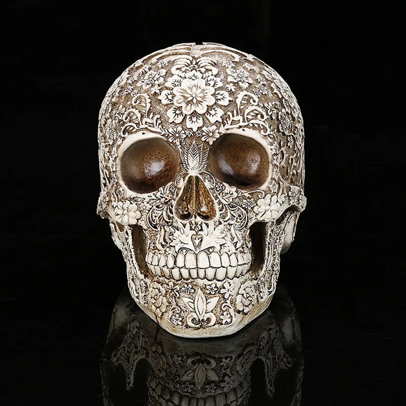Art Skull Home decoration Resin Craft Plum Blossoms Sculptures Garden Statues personality Art Carving Statue Model Human Skull
Art Skull Home decoration Resin Craft Plum Blossoms Sculptures Garden Statues personality Art Carving Statue Model Human Skull