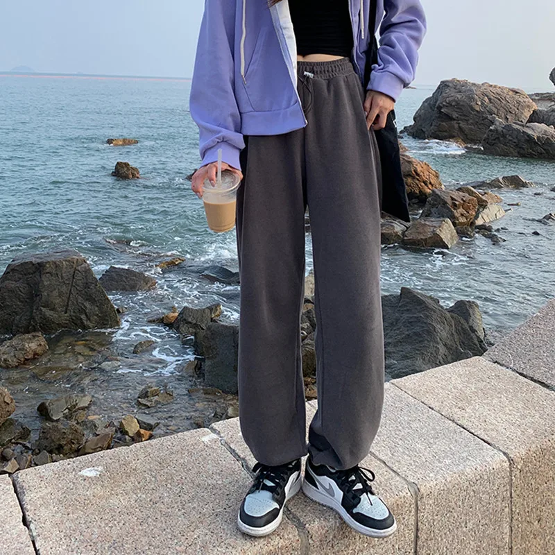2Colors Korean Trousers Women 2021 Autumn High Elastic Straight Pants Casual Long Trousers Female Sweatpants womens (F4535
2Colors Korean Trousers Women 2021 Autumn High Elastic Straight Pants Casual Long Trousers Female Sweatpants womens (F4535