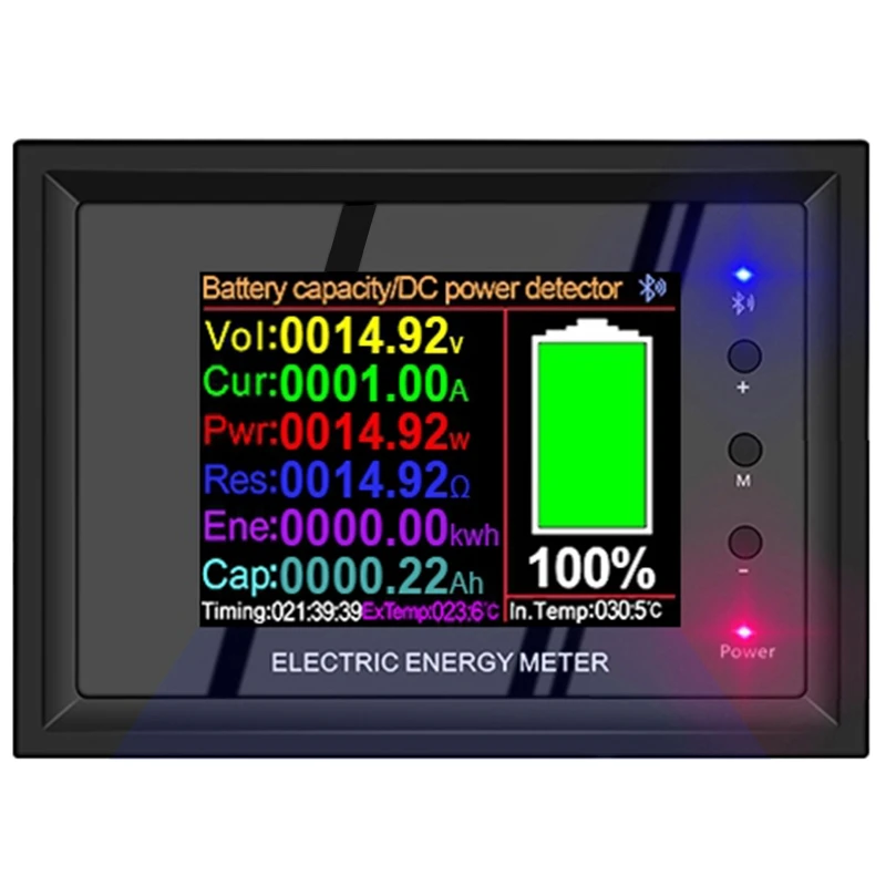 DT24 HD IPS Bluetooth цифровой дисплей DC Power APP Вольтметр Амперметр батарея ёмкость тестер