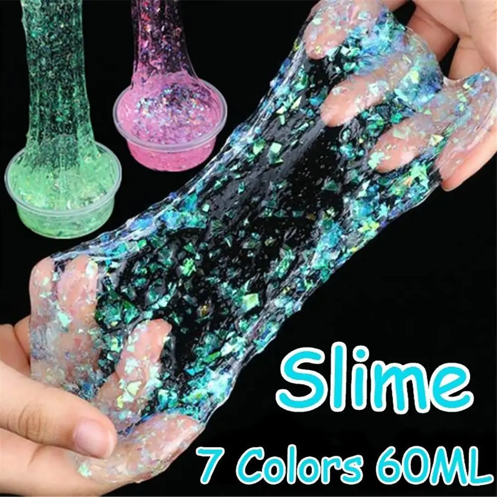 60ml DIY Glitter Sequins Sludge Slime Mud Stress Relieve Putty Kids Clay Handmade IInteractive Toy
60ml DIY Glitter Sequins Sludge Slime Mud Stress Relieve Putty Kids Clay Handmade IInteractive Toy