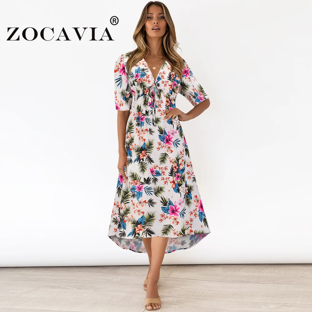 Bohemia Floral Dress Woman V-neck Lacing Beach Party Dresses Summer Clothes for Women Irregular Hem Short Sleeve Maxi Dress 2021
Bohemia Floral Dress Woman V-neck Lacing Beach Party Dresses Summer Clothes for Women Irregular Hem Short Sleeve Maxi Dress 2021