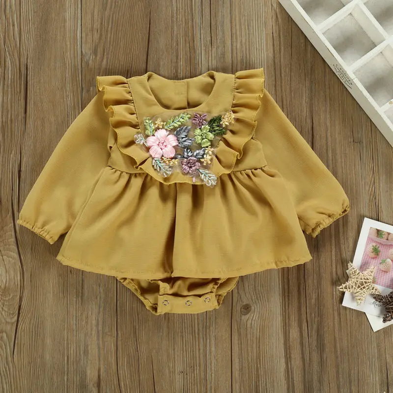 Spring 0-24M Kids Baby Girl Clothes Ruffle 3D Flower Long Sleeve Romper Jumpsuit Outfits Clothing
Spring 0-24M Kids Baby Girl Clothes Ruffle 3D Flower Long Sleeve Romper Jumpsuit Outfits Clothing