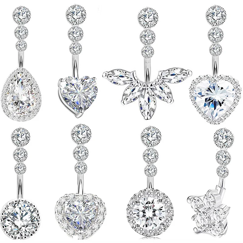1pc Crystal Belly Button Ring for Woman Navel Piercing Round Heart Zircon Stud Barbell Stainless Steel Bar Sexy Body Jewelry 14G
1pc Crystal Belly Button Ring for Woman Navel Piercing Round Heart Zircon Stud Barbell Stainless Steel Bar Sexy Body Jewelry 14G