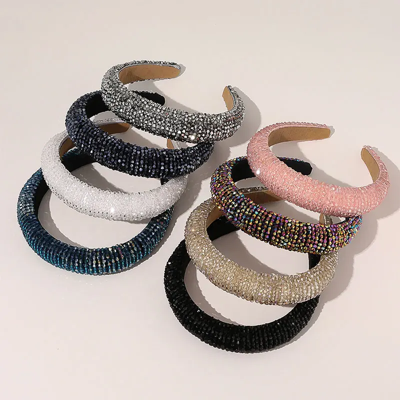 Fashion Wide-Brimmed Hair Hoop Handmade Headband Thick Sponge Head Hoop Rhinestone Beaded Luxury Women Hair Accessories New
Fashion Wide-Brimmed Hair Hoop Handmade Headband Thick Sponge Head Hoop Rhinestone Beaded Luxury Women Hair Accessories New